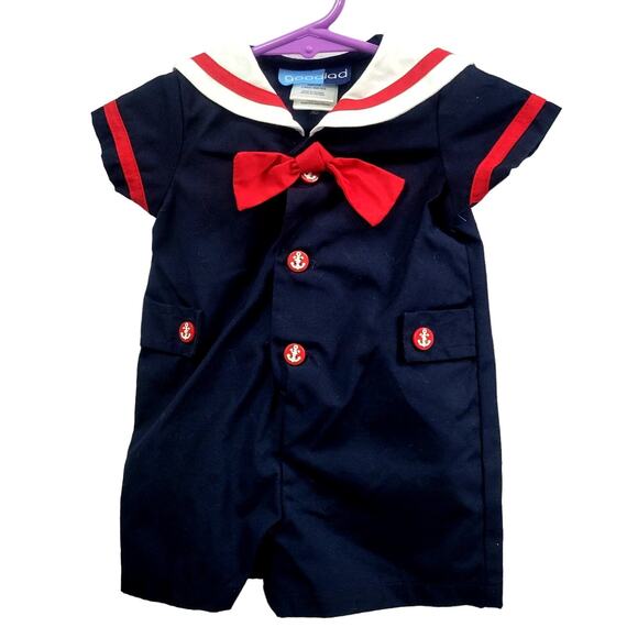 Goodlad Other - Goodlad Sailor Romper Red, White, and Blue Infant Size 6 Months